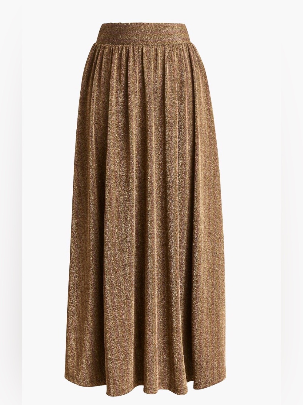 J. Crew Metallic Bronze Midi Skirt